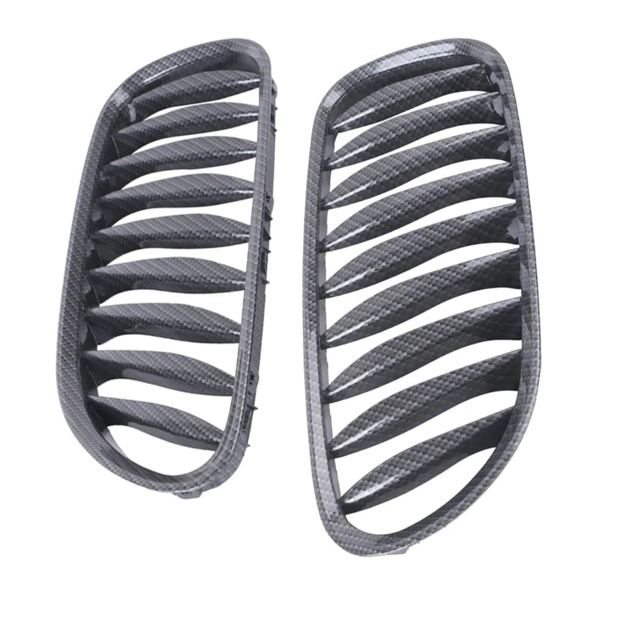 1 Pair Carbon Look For BMW E85 E86 Z4 2003-2008 Coupe Convertible Car Front Bumper Kidney Grilles Grill Sporty Style Replacement