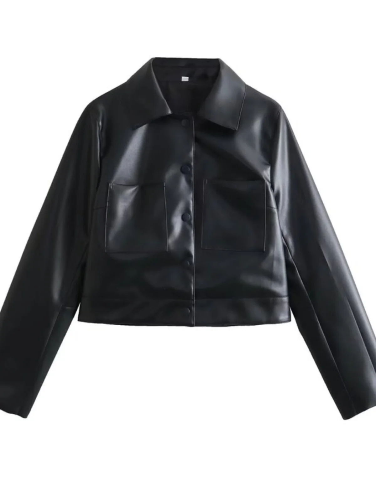 Primavera 2024 Cappotto da donna Faion ort in pelle con colletto Jaet Street Sle Slim Fit Altro materiale Lunghezza 00% ort
