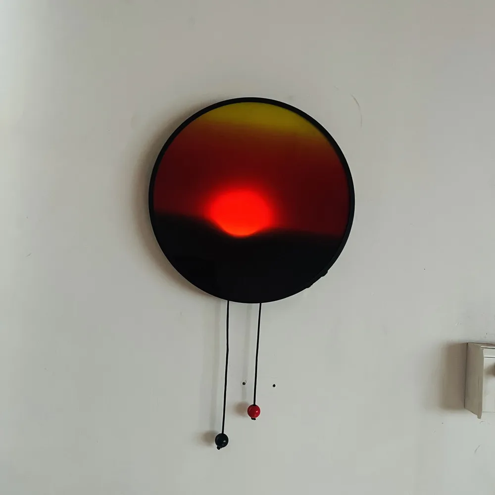 Carregamento usb lâmpada de parede quarto atmosfera pôr do sol lâmpada criativa levantamento nascer do sol luz da noite decoração interior arte pintura