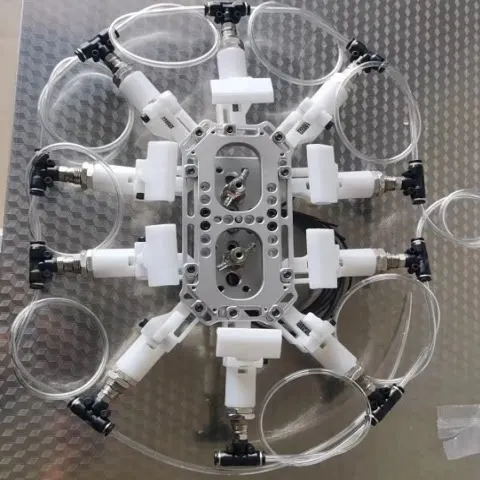 Robot End Effector Gripper Kit Heat Resistant Alloy Hook Claw with Fiber Optic Sensor Mount Injection Molding Machine Automation