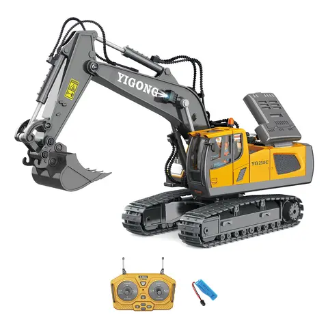 1/20 11CH Crawler 2.4G Wireless Construction RC Cars Toy Remote Control Excavator Kids Children Birthday Gifts