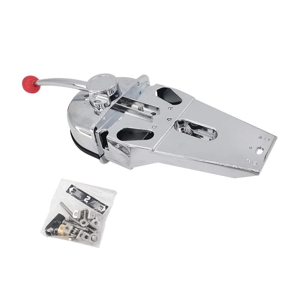 

Лидер продаж, морской контроллер из нержавеющей стали, блок управления дроссельной заслонкой с одной ручкой, зеркальная полировка, морские аксессуары