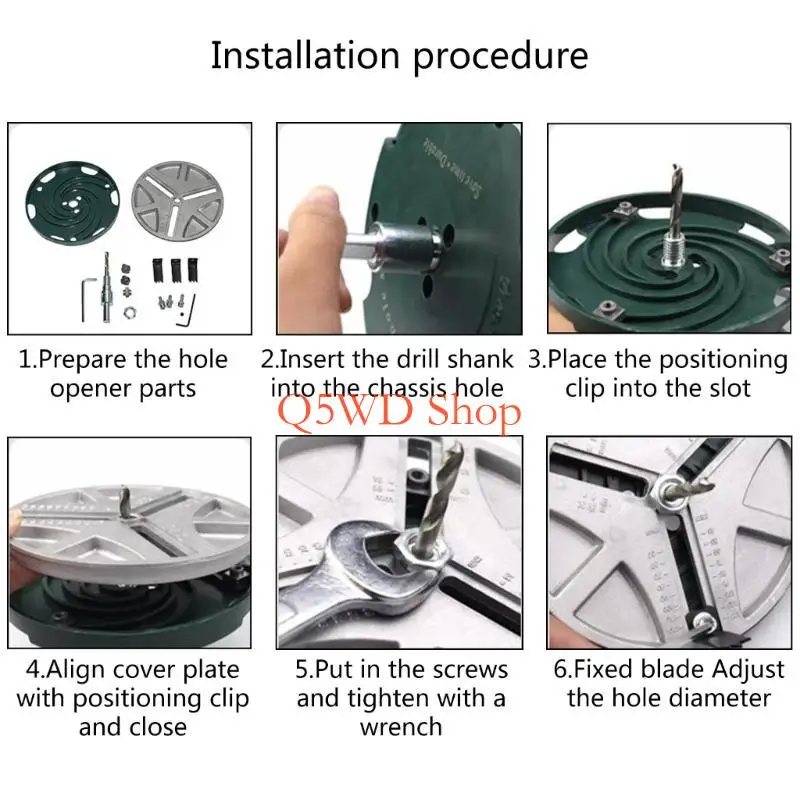

Q5WD Прочная регулируемая кольцевая пила, перфорационная пила, резак для твердости, набор инструментов для открывания отверстий