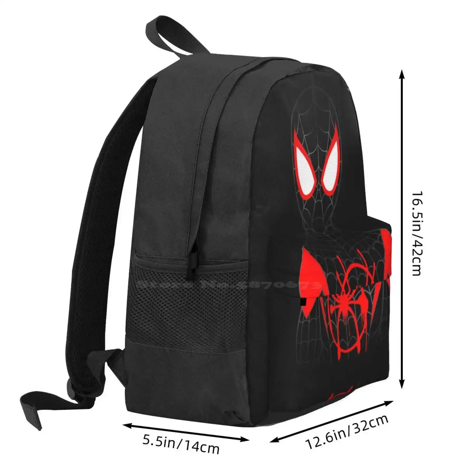 Miles Morales Spider - Superior Version Hot Sale Schoolbag Backpack Fashion Bags Miles Morales Black And Red Boy Spider Into