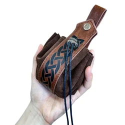 Vintage Waist Bag Belt Pouch Men's Pu Leather Punk Viking Medieval Coin Purse Viking Style Medieval Vintage Portable Coin Purse