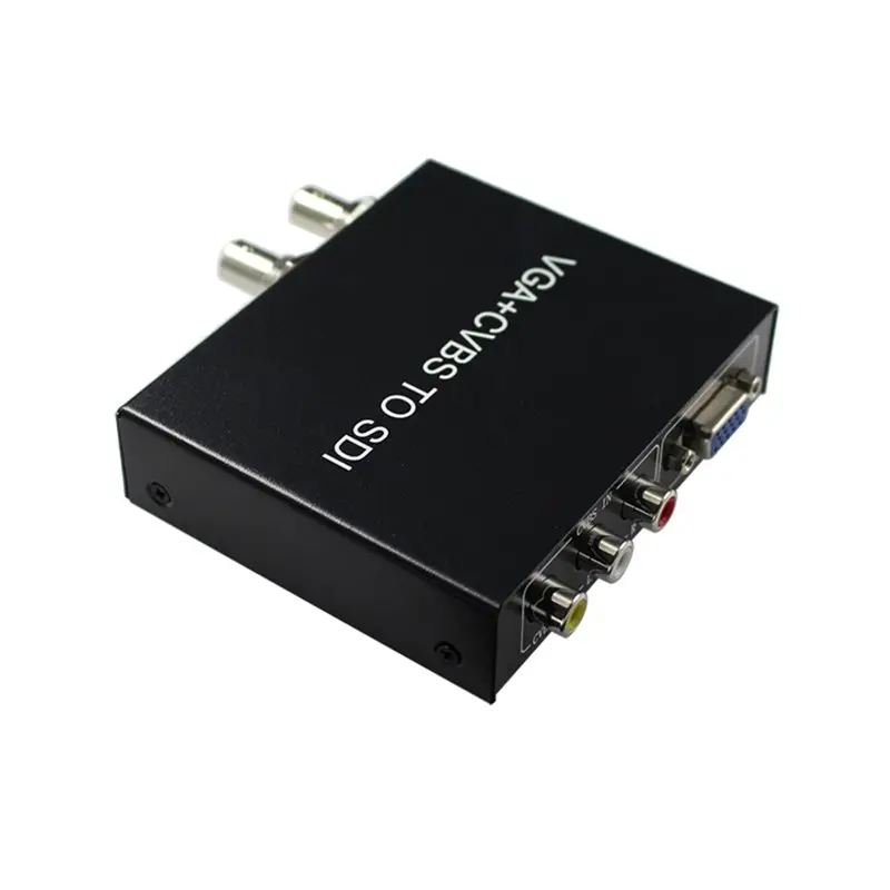 AS95 3RCA VGA AV CVBS to SDI Converter Adapter, 2 SDI Output for Ports, 3G-SDI Full-HD Converter for Broadcasting Security