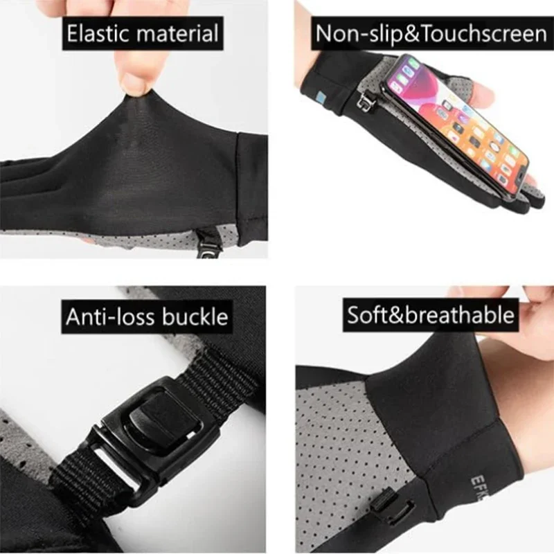 

MuqiNush Breathable Gloves Anti-Slip UV Resistant Sun-Resistant Half Finger Suitable For Driving Bicycles Cycling Fishing Sport