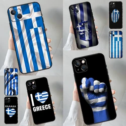 Greece Greek Flag Phone Case For iPhone 16 15 14 13 12 11 Pro XS Max Mini XR X 7 8 Plus Back Cover