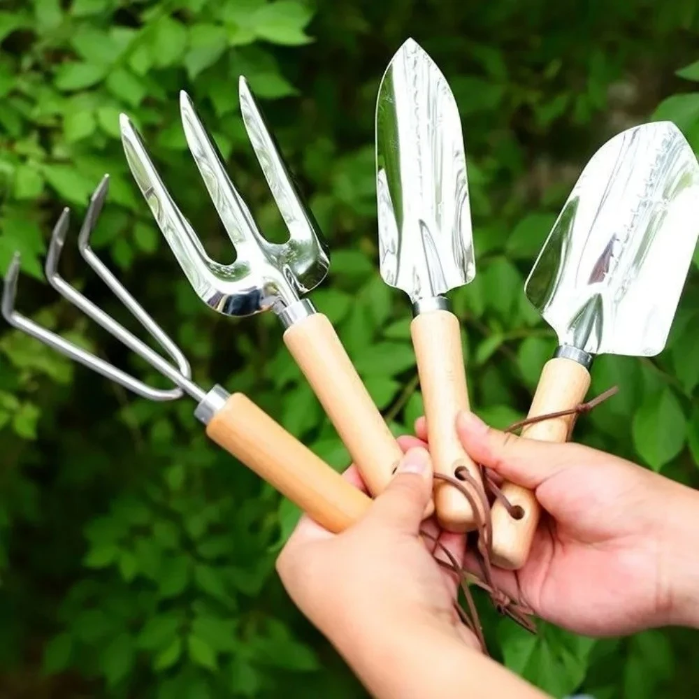 Spade Digging Fork - 5-delige mini-tuinwerkset voor tuinplanten, bloempotten, cactus,