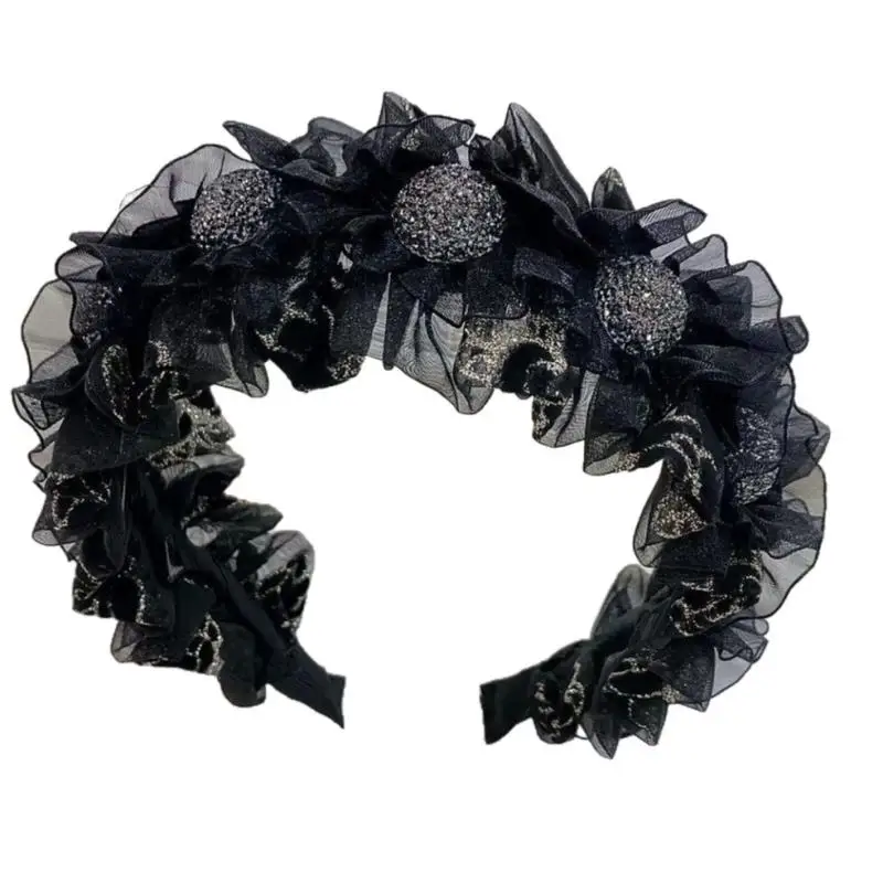 Korea Strass-Haarreif mit Schleife, temperamentvoll, süß, breitkrempiges Stirnband, modisch, vielseitig, Haar-Accessoires für Mädchen, Geschenk【AliS8】 – Detail 7