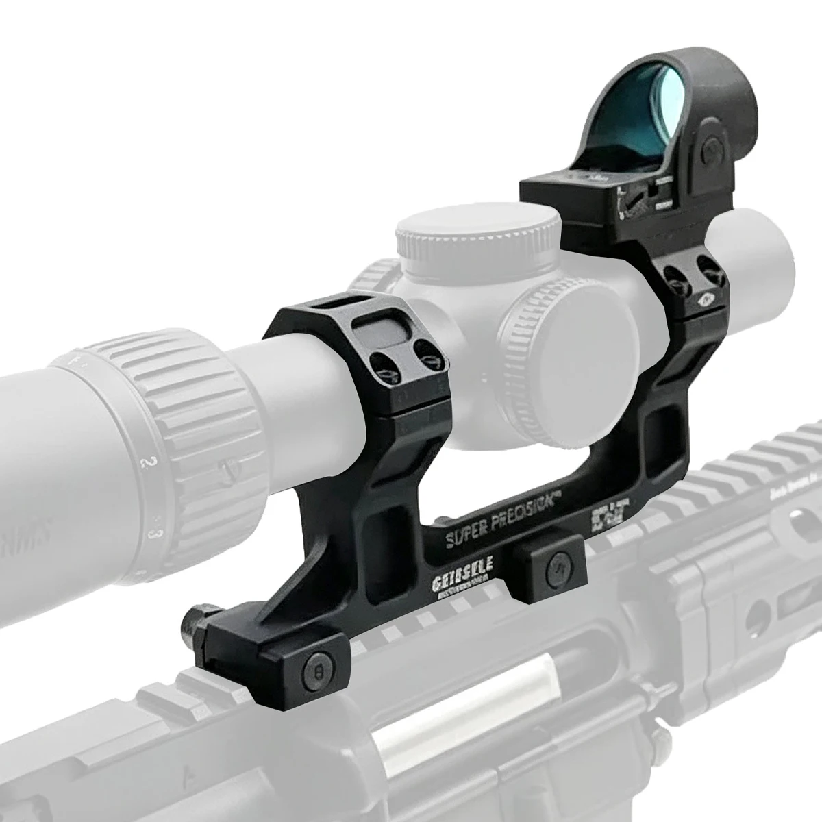 GEISSELE Cantilever Automatik-Optikmontage für AR15 M4 M16 – Superpräzise 25,4mm 30mm Ringhalterungen für 20mm Schienen – Detail 4