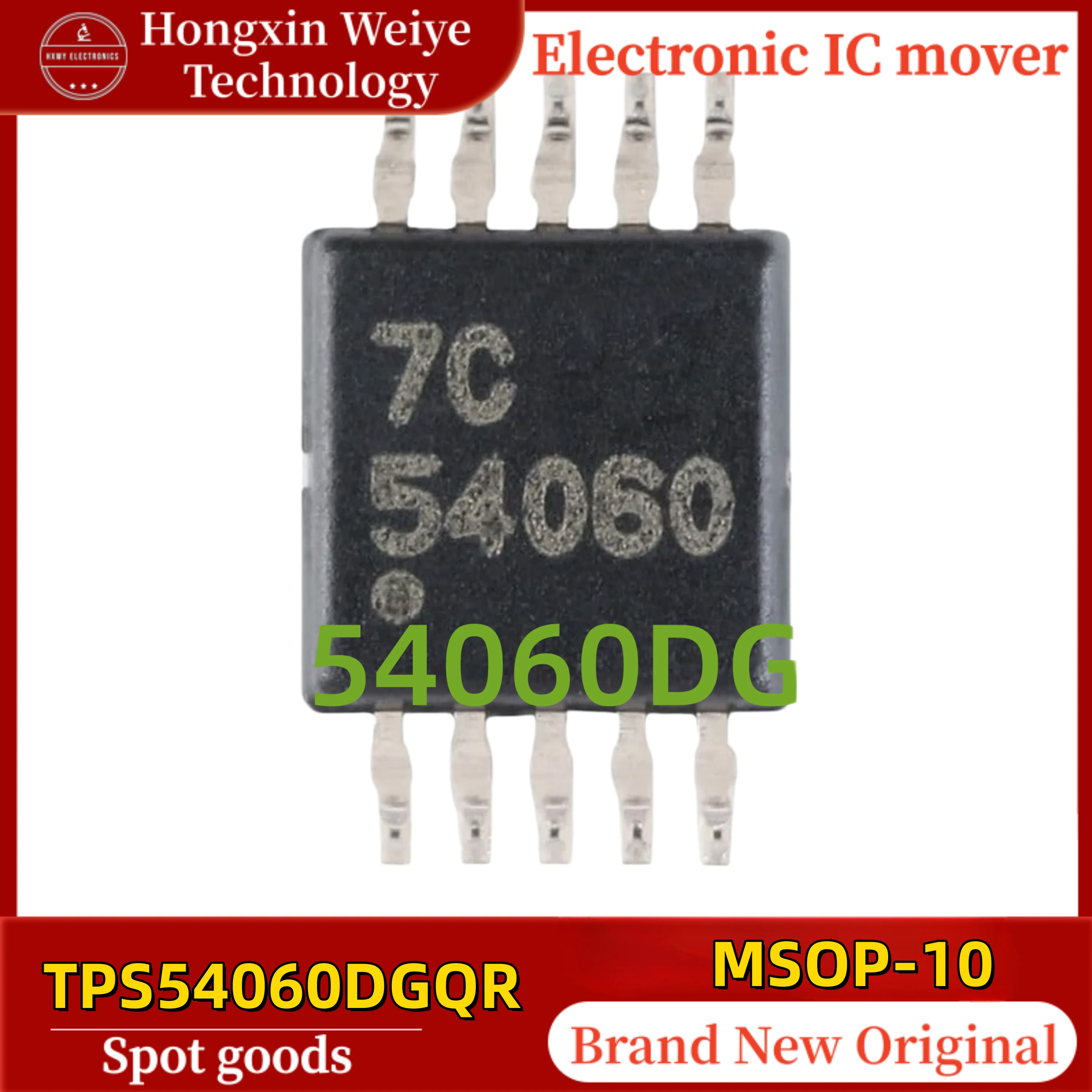 

(10/30/50 pieces) TPS54060DGQR with Silkscreen Mark 54060 MSOP-10 60V 0.5A DC-DC Buck Converter IC Original Brand New In Stock F