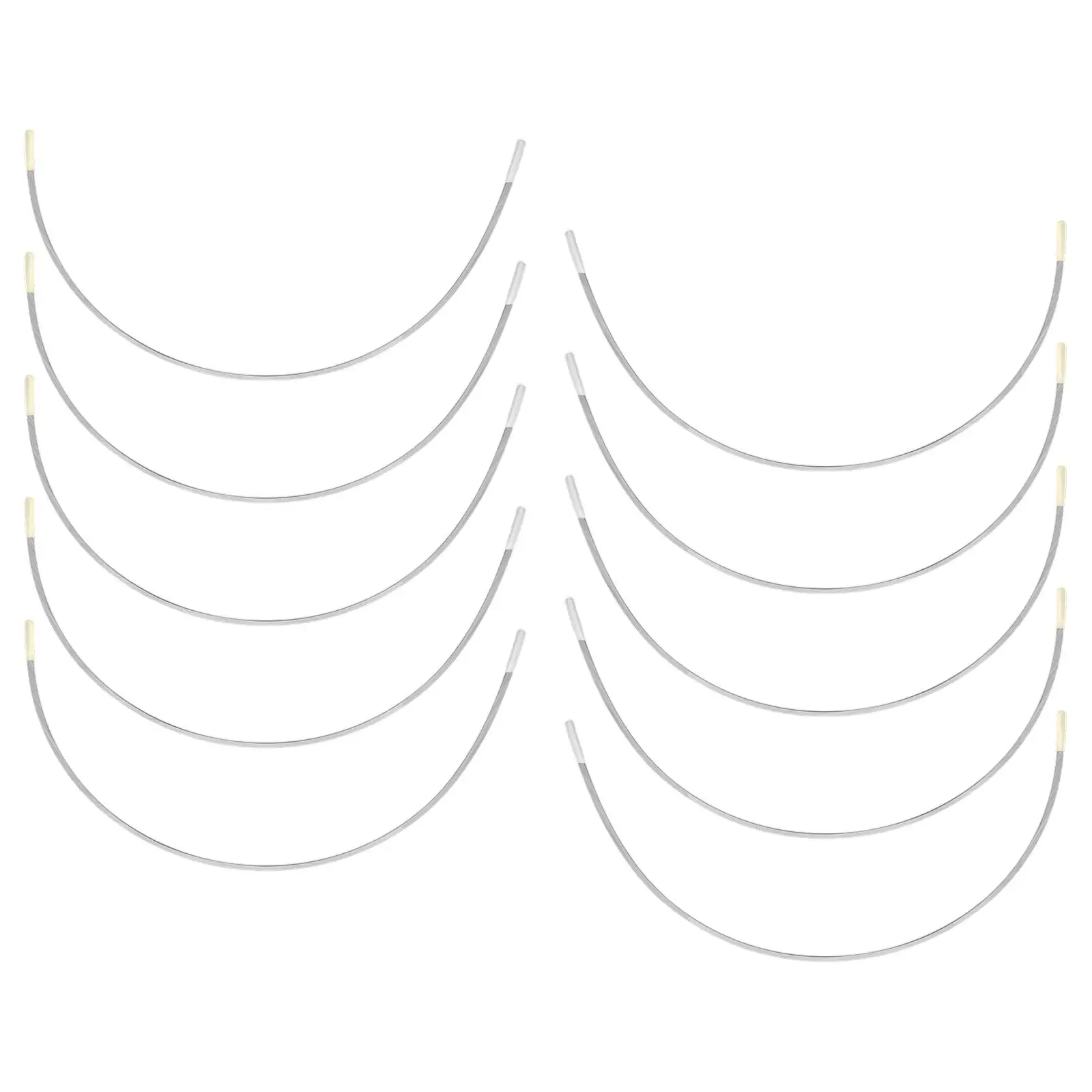Set of 6 Handcrafted Stainless Steel Bra Underwire Replacements for Women - D Cup