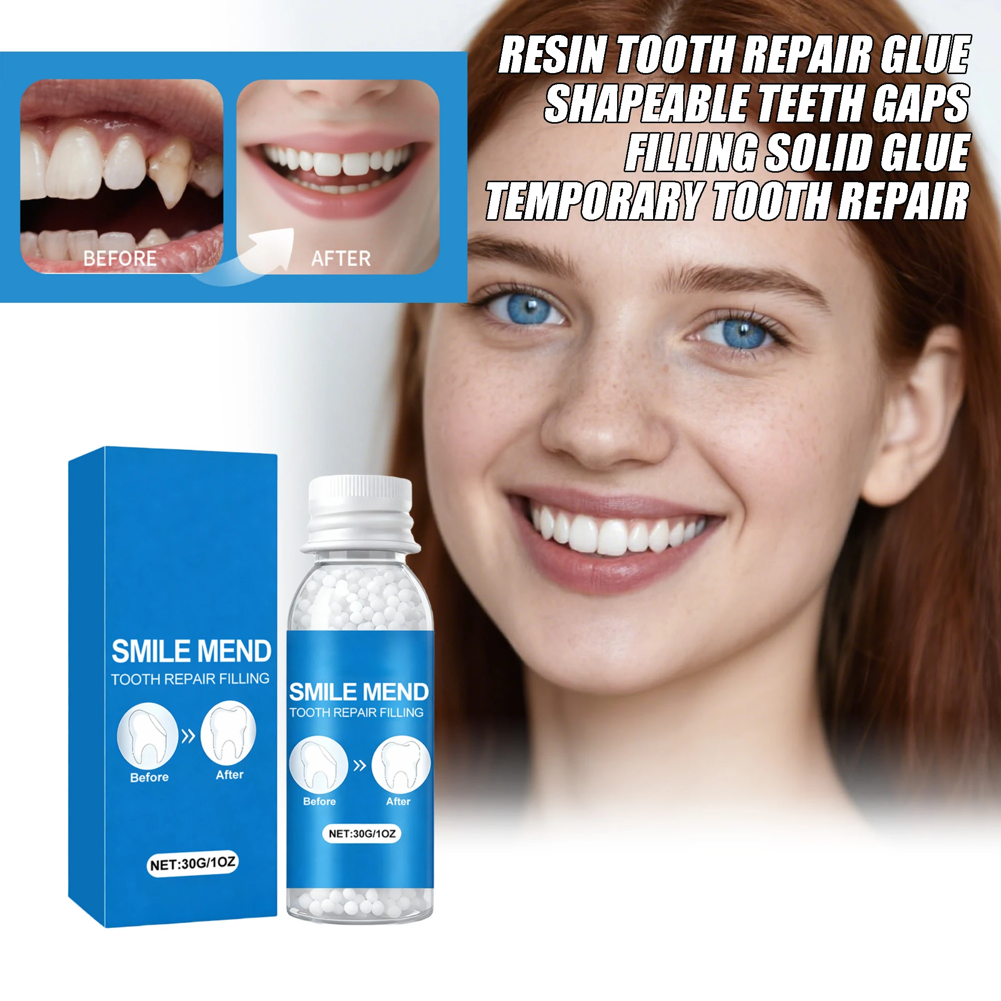 

Клей для ремонта зубов из смолы, формируемый зазоры зубов, наполнитель твердого клея, временный ремонт зубов, естественный удобный материал