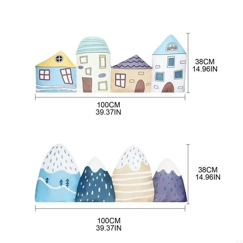 L5YF سرير الطفل الوفير الكرتون وسادة الوفير للرضع لسرير الطفل حامي المهد #6