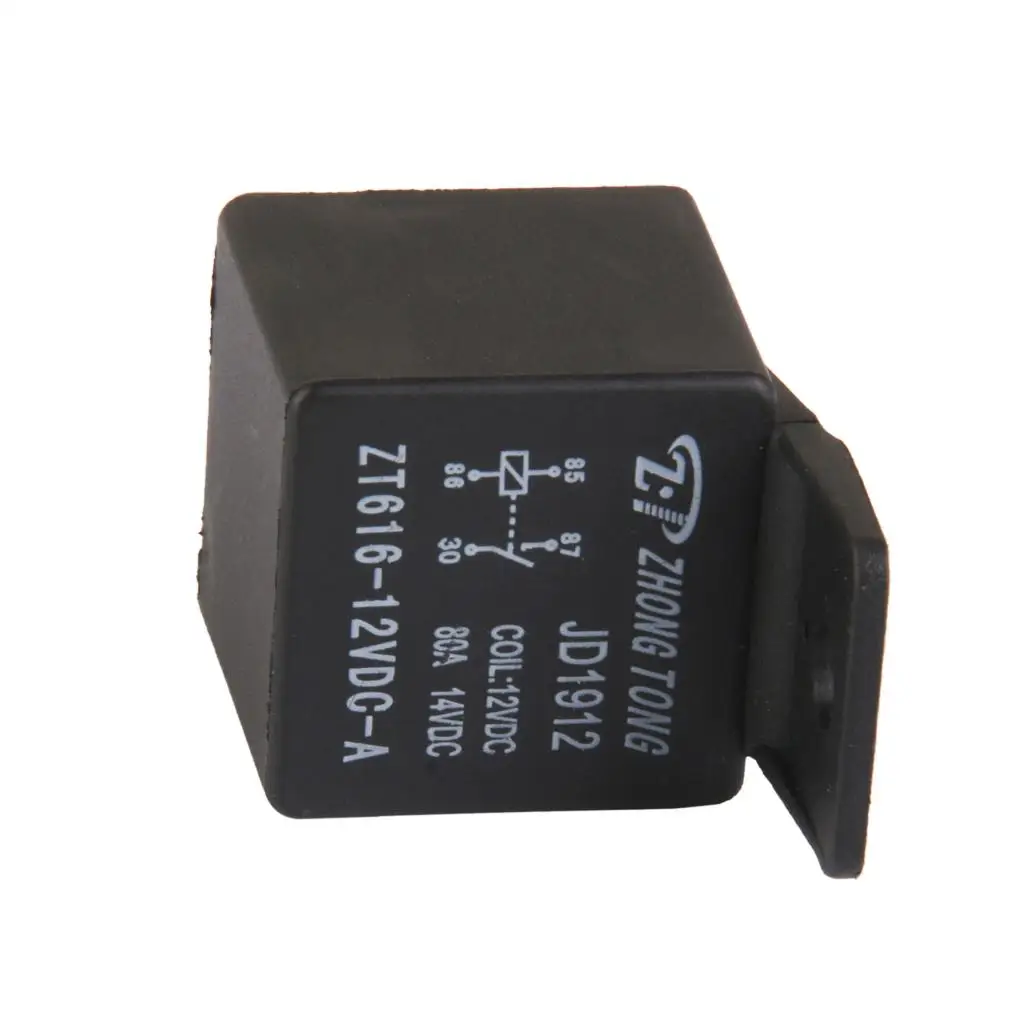 DC 12V 80A Large Capacity SPST Relay 4 Pin Universal Car Power Relay for Starter Kill Horn and Light Control