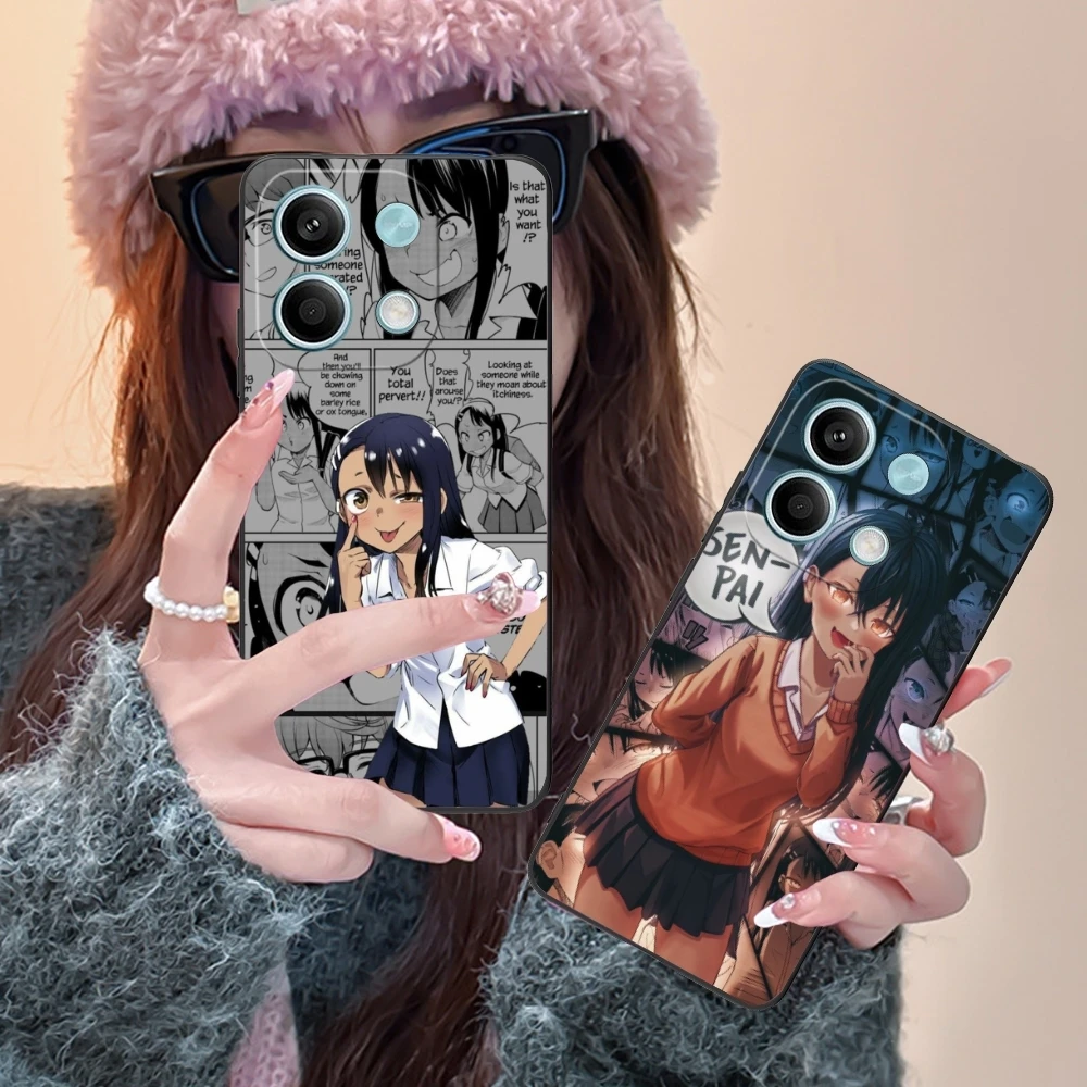 Hayase Nagatoro Anime Mobile Cell Phone Case for Xiaomi Redmi Note 13 12 11 10 9 8 7 6 S A Pro Lite Plus 5G Black Cover Shell