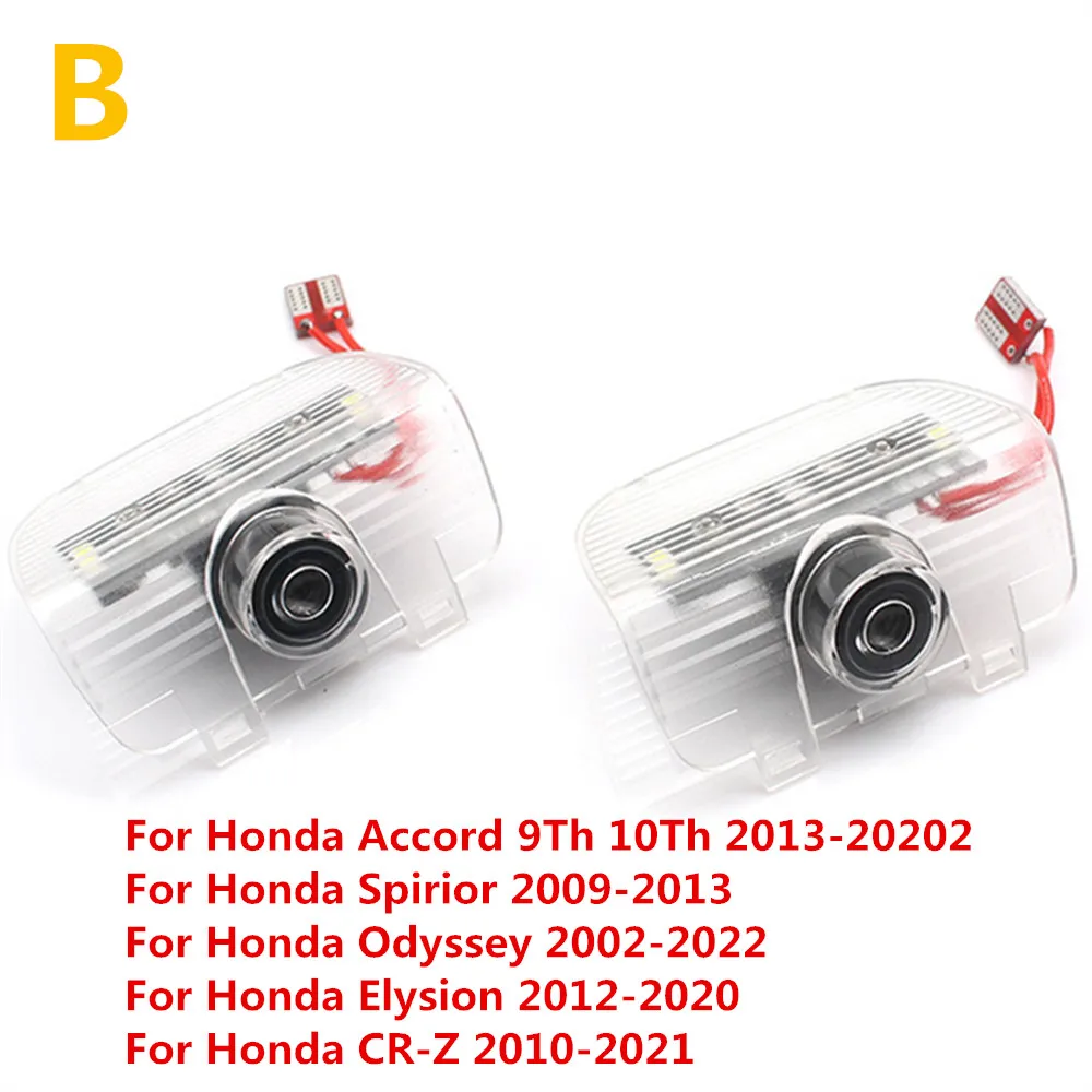 LED Car Door Ghost Shadow Welcome Light Bulbs For Honda Spirior Odyssey Elysion CR-Z CRZ Crosstour Accord 7Th 8Th 9Th 10Th Gen view 3