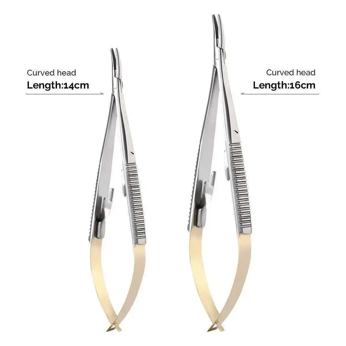 Dental Microsurgical Needle Holder with Inserts (Locking Type) – Straight-Tip Suturing Forceps