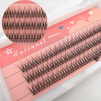 120 Clusters Fishtail Eyelashes Natural Grafted Eyelashes Professional Eyelash Extension Makeup A-Type Eyelashes Fairy Eyelashes