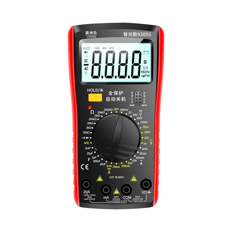 DT9205 with Backlight Multimeter Digital Professional 1000V 20A Voltmeter Multimetro Tester Voltage Indicator Current Meter9205s