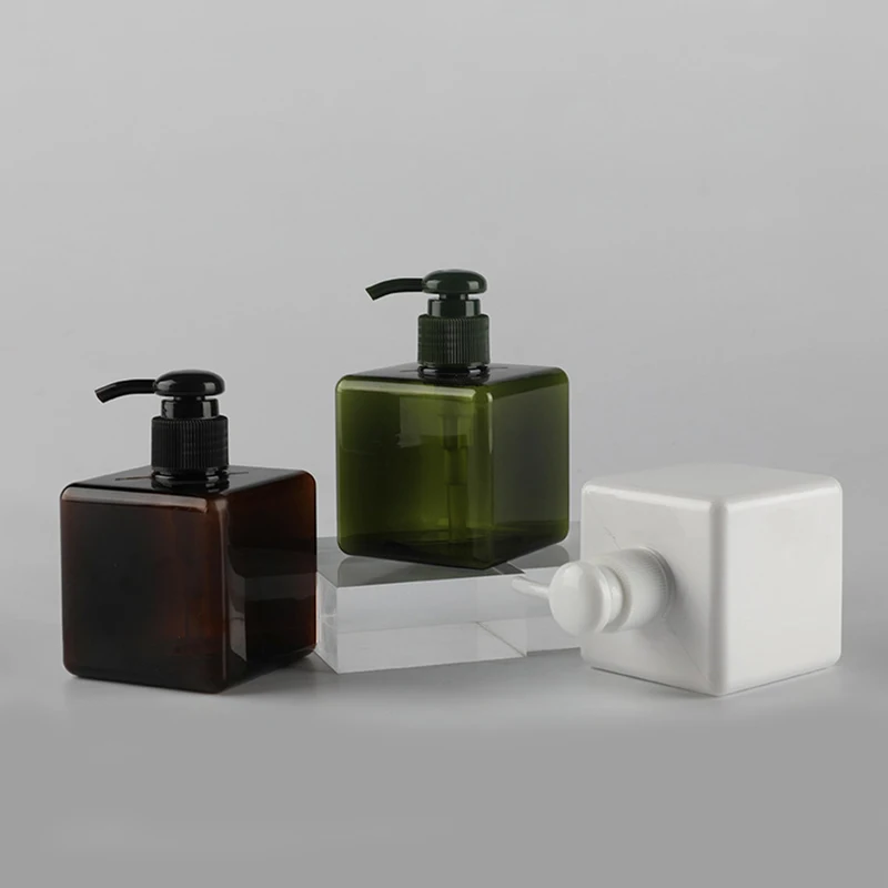 250ml Plastic Square Clear Bottle Liquid Soap Whipped Mousse Points Bottling Shampoo Lotion Shower Gel Pump Bottle