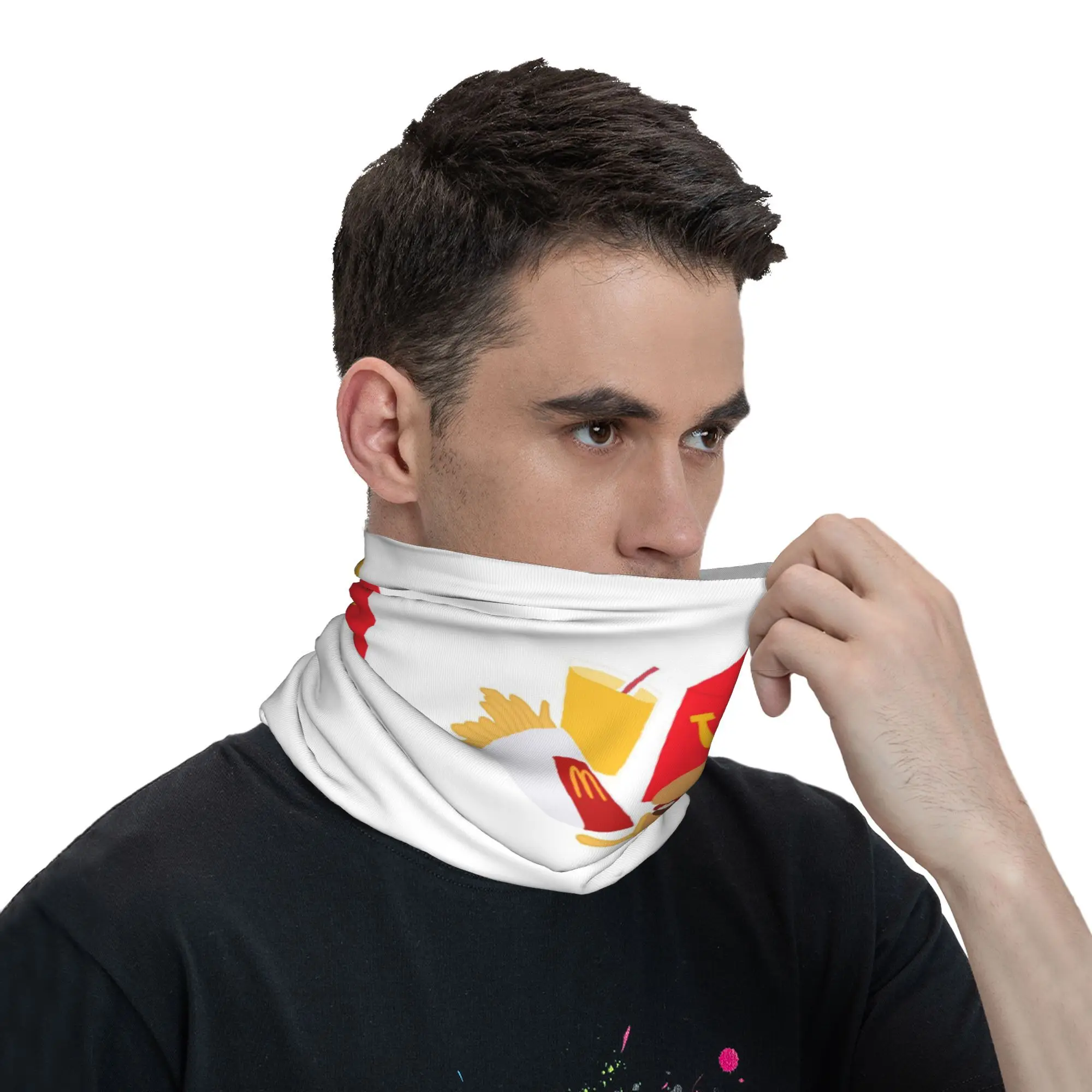 McDonald’s happy meal Bandana Neck Gaiter Printed Face Scarf Multi-use Face Mask Riding For Men Women Adult Breathable