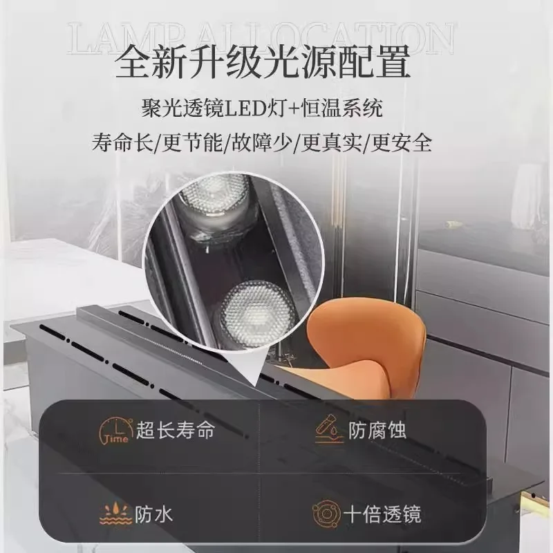 3D Fogging Electric Fireplace Heater Humidifier for TV Wall Mounted Entertainment Center Decorative Fireplace Cabinet for