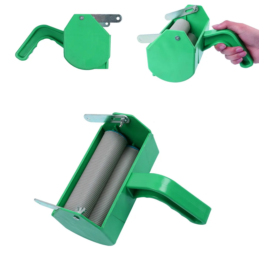 Paint Wallpaper Roller Grain Printing Roller Plastic Head Rubber Paint Brush Wall Pattern Tool Green for DIY Walls Ceilings