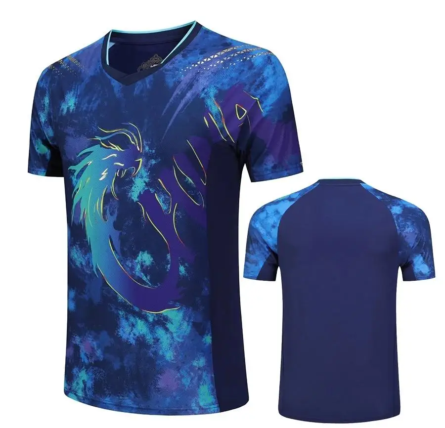 Latest CHINA Dragon TEAM Table Tennis Shirts Shorts For Men Women Children Tennis Pingpong Tshirt Soccer Comfortable Tops Tee