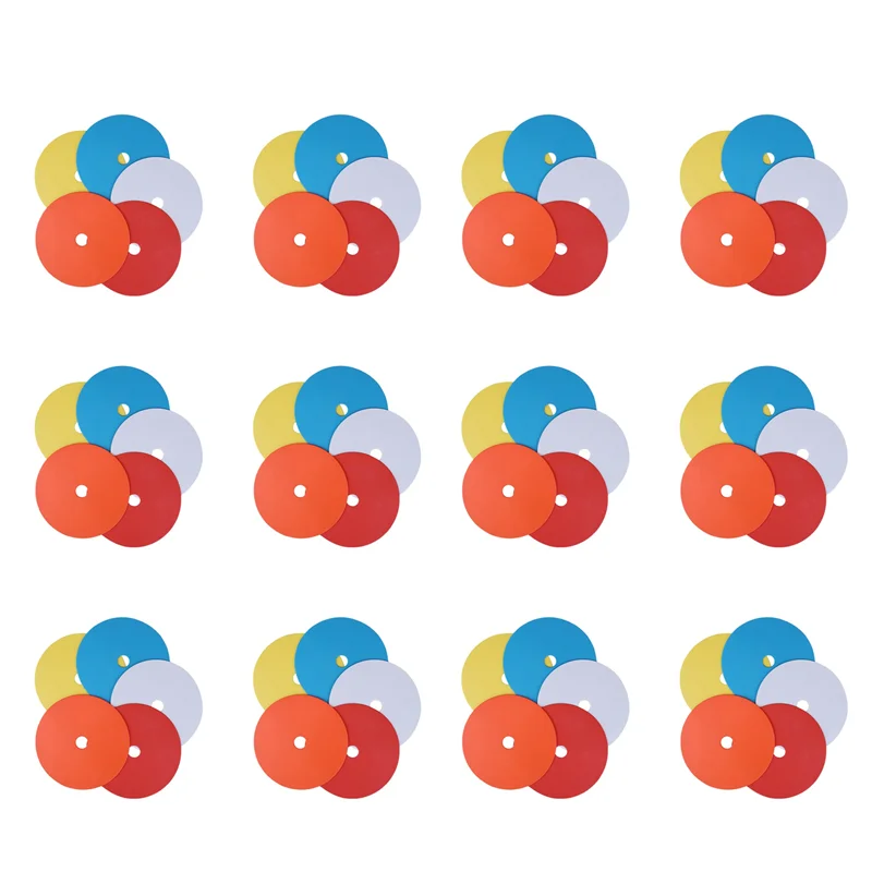 

B93B-60Pack Маркеры для плоских дисков Нескользящие маркеры для пятен Футбол Баскетбол Спортивные маркеры для тренировок на ловкость скорости