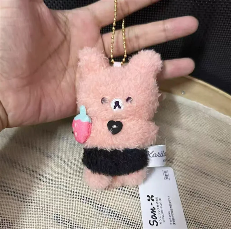 Rilakkuma Korilakkuma الشيطان الصغير المزاج أفخم المفاتيح Koakuma-kibun أرنب Kawaii لطيف المرأة حقيبة سلاسل المفاتيح الكرة سلسلة كيرينغ