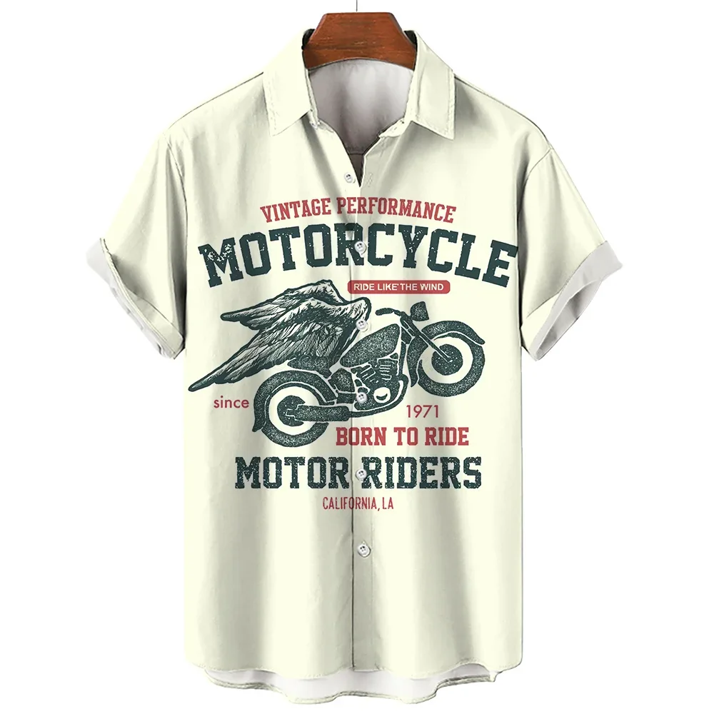 Retro Shirt Motorcycle Graphic Short Sleeve Top Summer Men 2023 Men\'s T-Shirt 1971 Motorcycle 3D Printing T-Shirt Coupons And Di