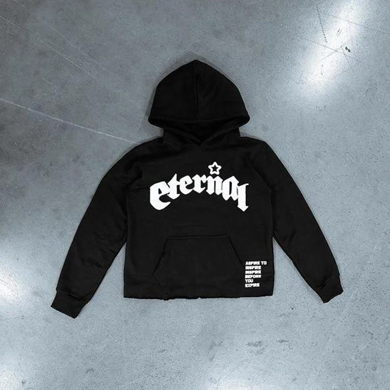 

2024 Y2k Men Jacket Cobweb Letter Print Trendy Brand Oversized Hoodie Men High Street Fashion Street Unisex Sweatshirt