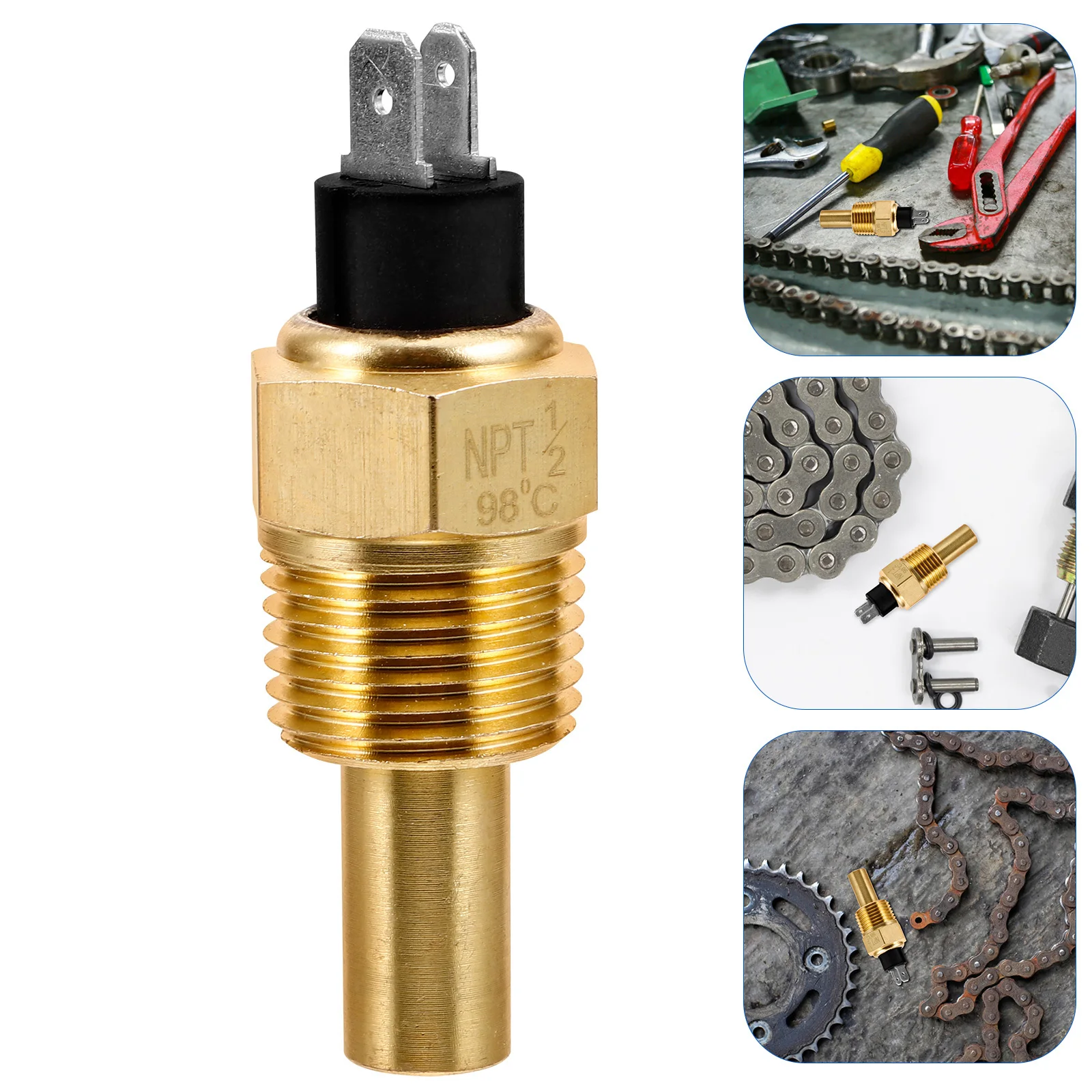 

Copper Engine Water Temperature Sensor Coolant Temp Sensor Replacement Reliable High Precision for Generator Engines