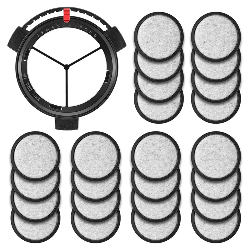 

24PCS Replacement Coffee Maker Filtration Set Filter Disk With Frame Compatible With Mr. Coffee Makers And Brewer