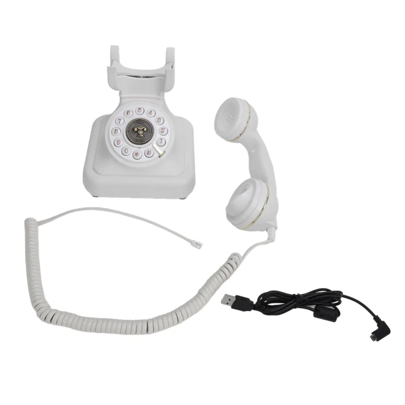 Audio Guest Book Retro Style 8G Capacity Audio Messages Telephone Record 120 Hours Recording For Weddings Parties Funerals White