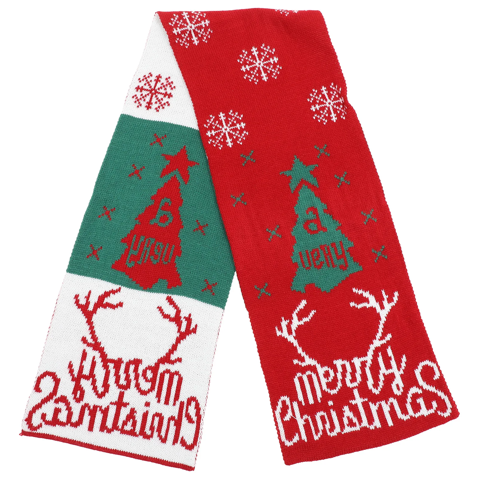 

Lovely Christmas Scarf For Children Kids Winter Toddler Wrap Warm Red Scarves Holiday Party Costume Accessory Snowman Santa Wrap