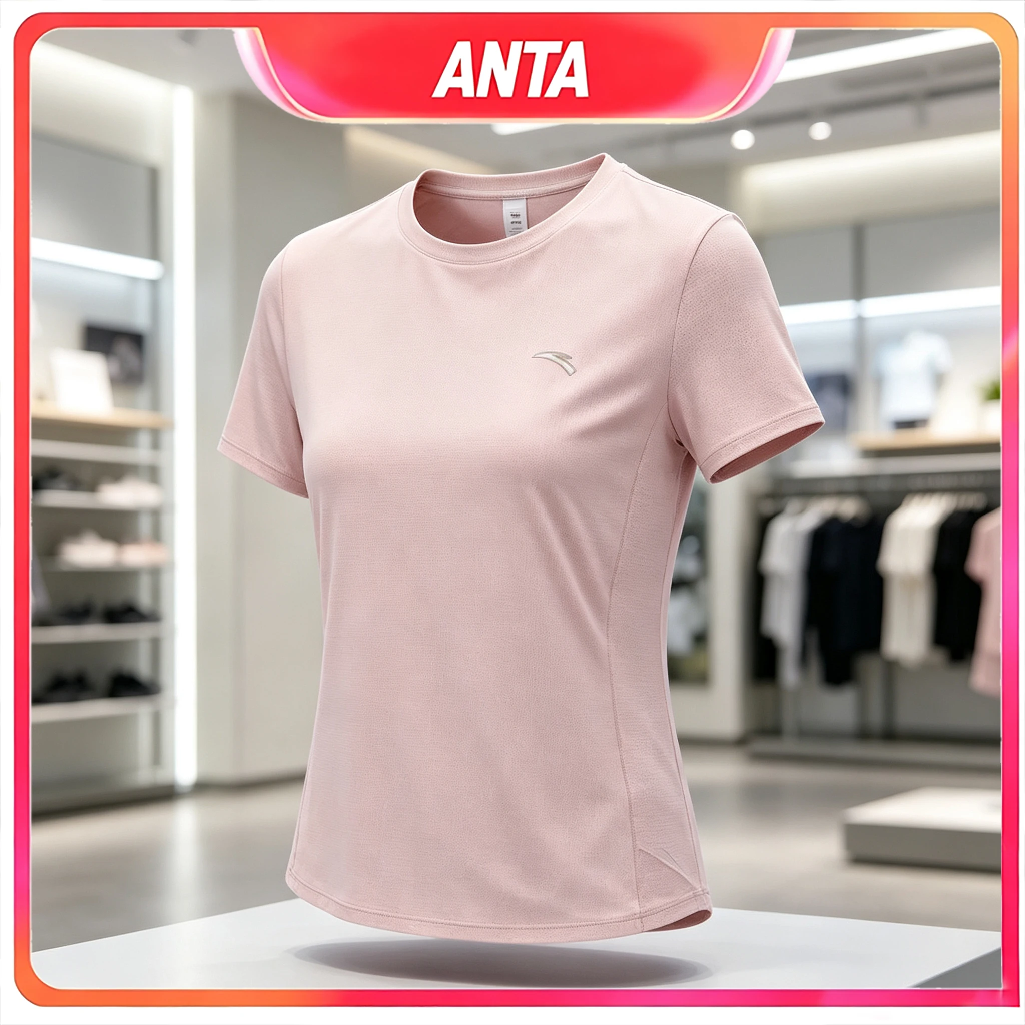 ANTA LINGYA SUGANT C5 Running speed dry clothes sports T-shirt women's summer new breathable fitness short sleeved top