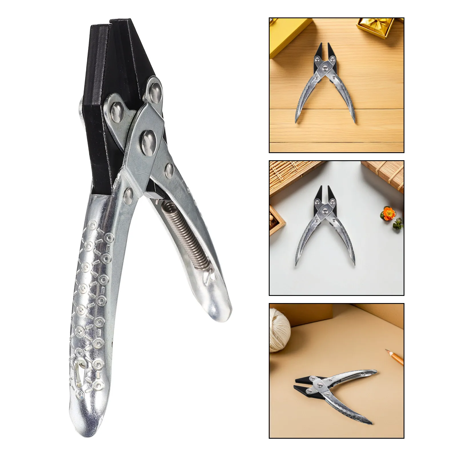 Jewelry Flat Nose Pliers Parallel Jaw Spring Loaded Hand Tool Precision Jewelry Making Tools for Holding Beads Wire