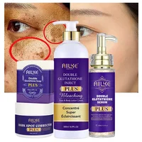 AILKE Lotion pour le corps éclaircissante au glutathion, hydratante, même le teint, améliore la peau foncée et noire, soutient le logo privé 1