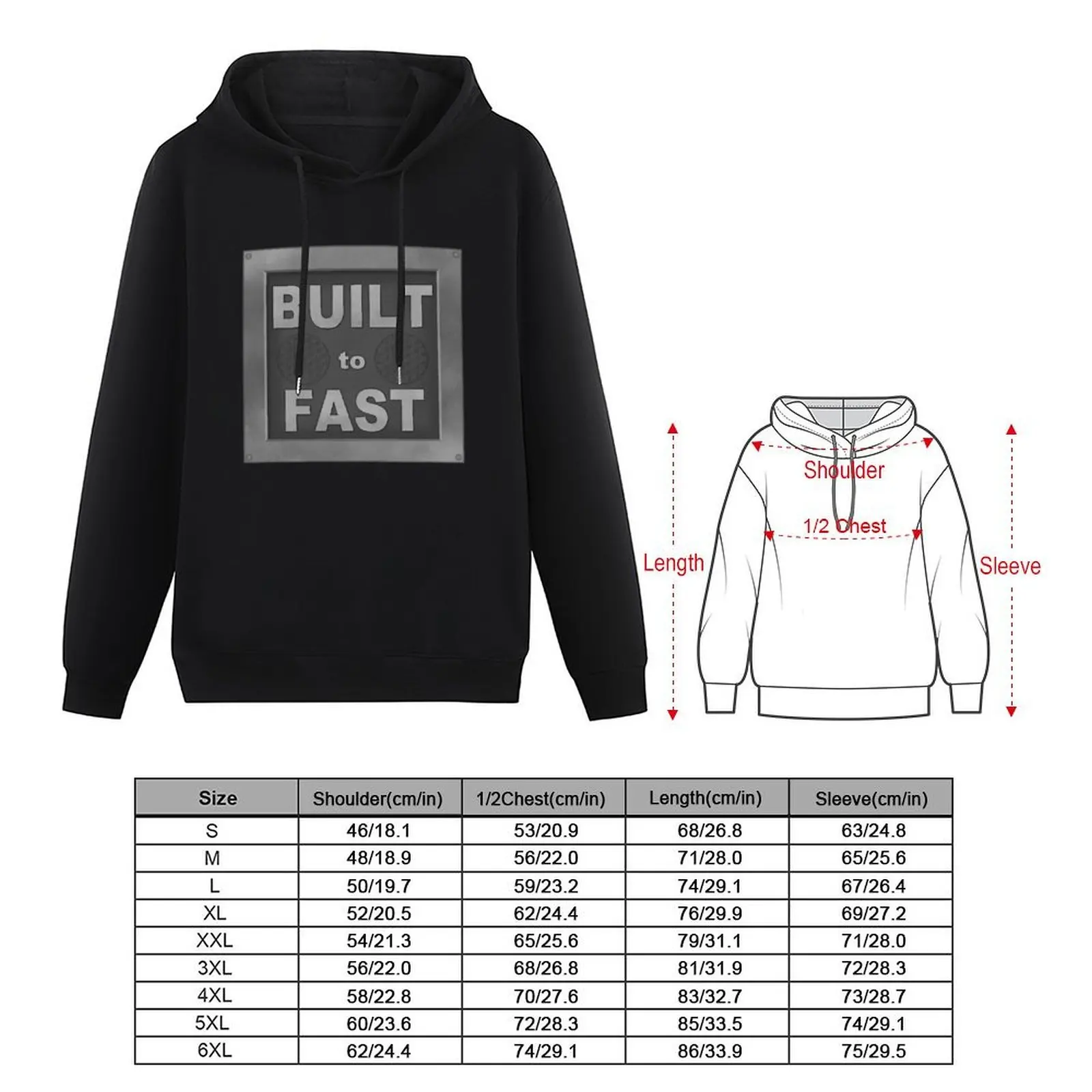 Built to Fast Hoodie men clothing autumn new products autumn clothes aesthetic clothing oversized hoodie