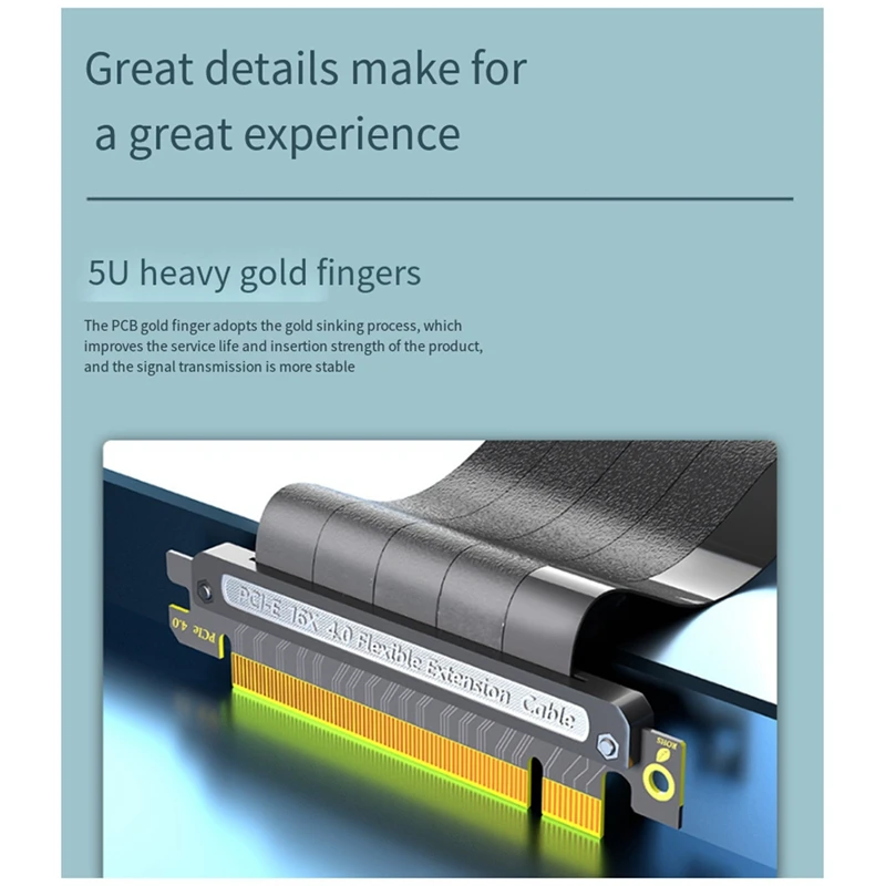 고속 PCIE-E16X ~ 16X 4.0 그래픽 카드 익스텐션 케이블, PCI Express GPU 확장 카드 어댑터 카드 확장기