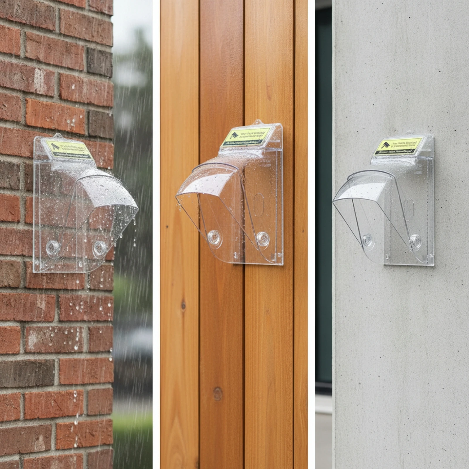 Entryway Chime Cover with Rain Visor Transparent Entryway Chime Rain Cover Easy Installation Anti-Glare for Homeowners, Outdoor