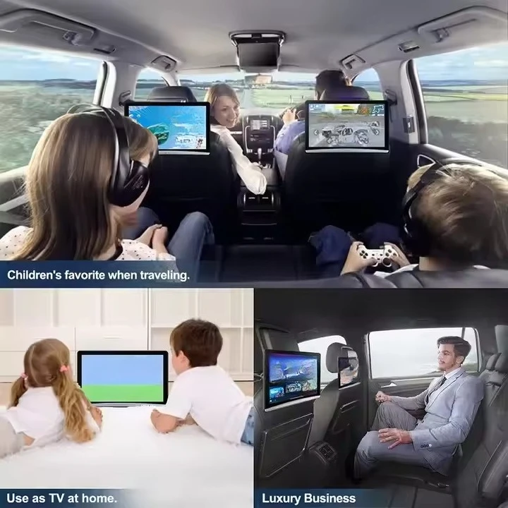 سعر المصنع 13.3 بوصة مسند رأس السيارة 8 كور أندرويد 12 4K شاشة OLED تعمل باللمس الكامل العالمي واي فاي مقعد السيارة الخلفي التلفزيون اللوحي