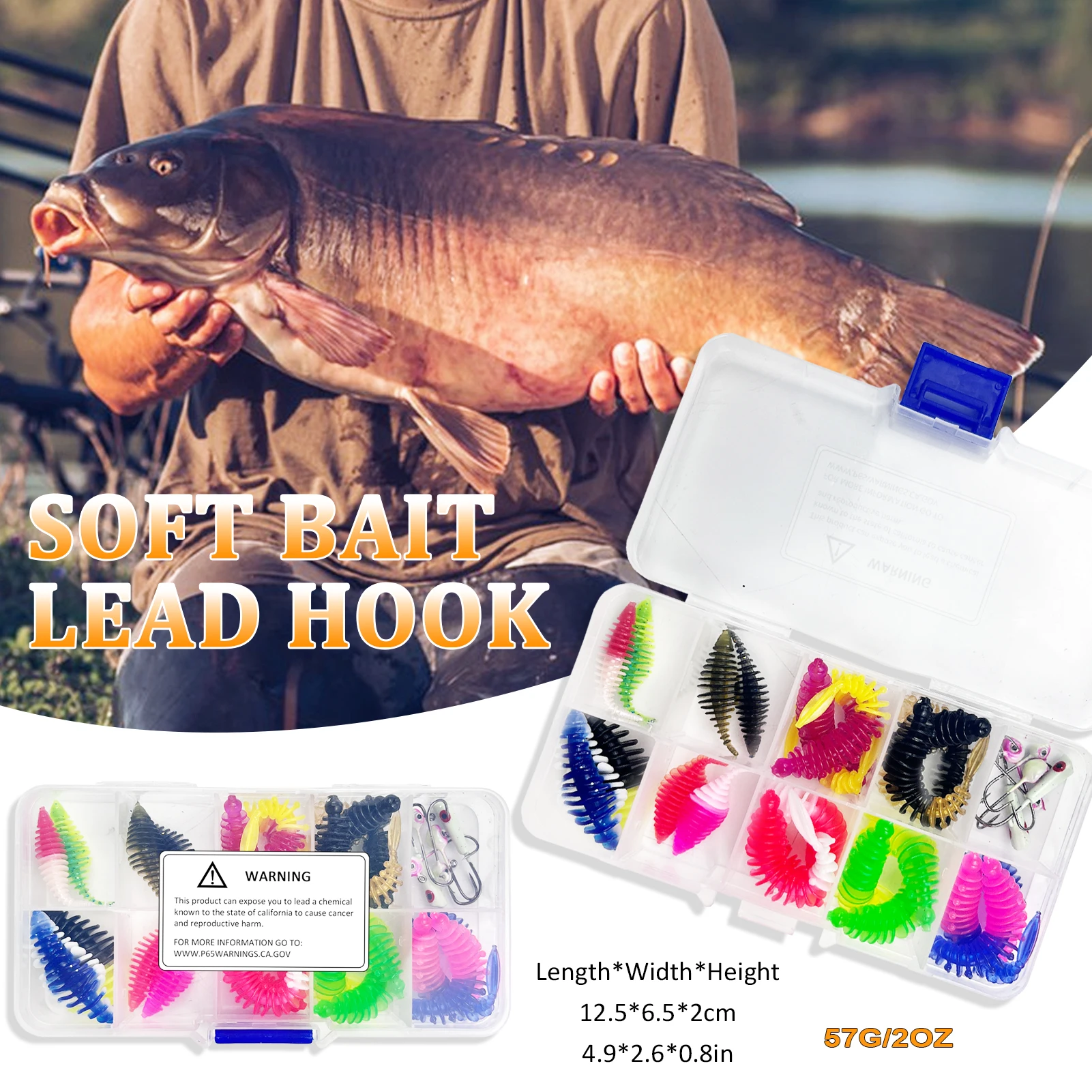 Jig Head con vinilo realista – Gusanos artificiales de pesca - imagen 3