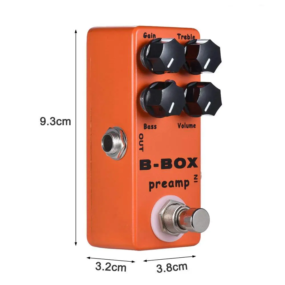 MOSKY B-Box chitarra elettrica preamplificatore effetto Overdrive pedale Full Metal Shell True Bypass