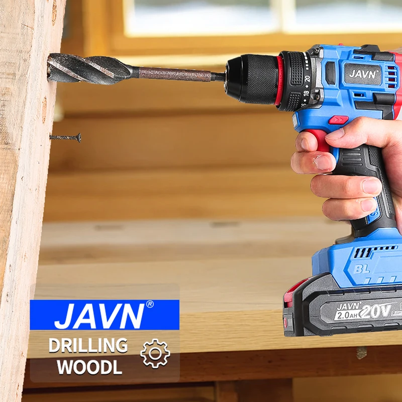 20V 70N.m Brushless Electric Drill, Cordless Battery Screwdriver, Mini Drill With 20 Torque Settings, 2-Speeds, Power Drill DIY