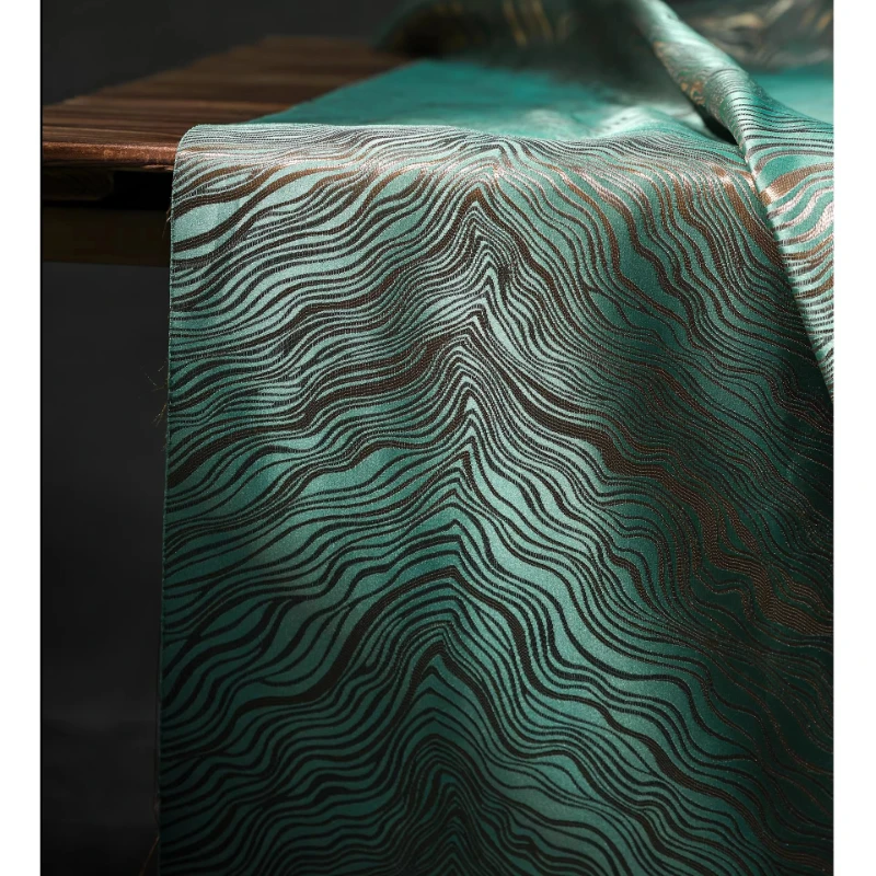 

Gold Thread Satin Jacquard Fabric for Creative Designer Fashion Clothing Dress Coat DIY Sewing Fabrics By Meter Cloth Material