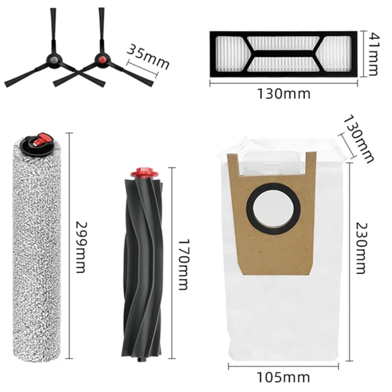 B99A-For Eufy S1 Pro Robot Vacuum Main Brush Roller Brush Filter Dust Bags Ultra Durable Accessories Long Lasting Spare Accessor